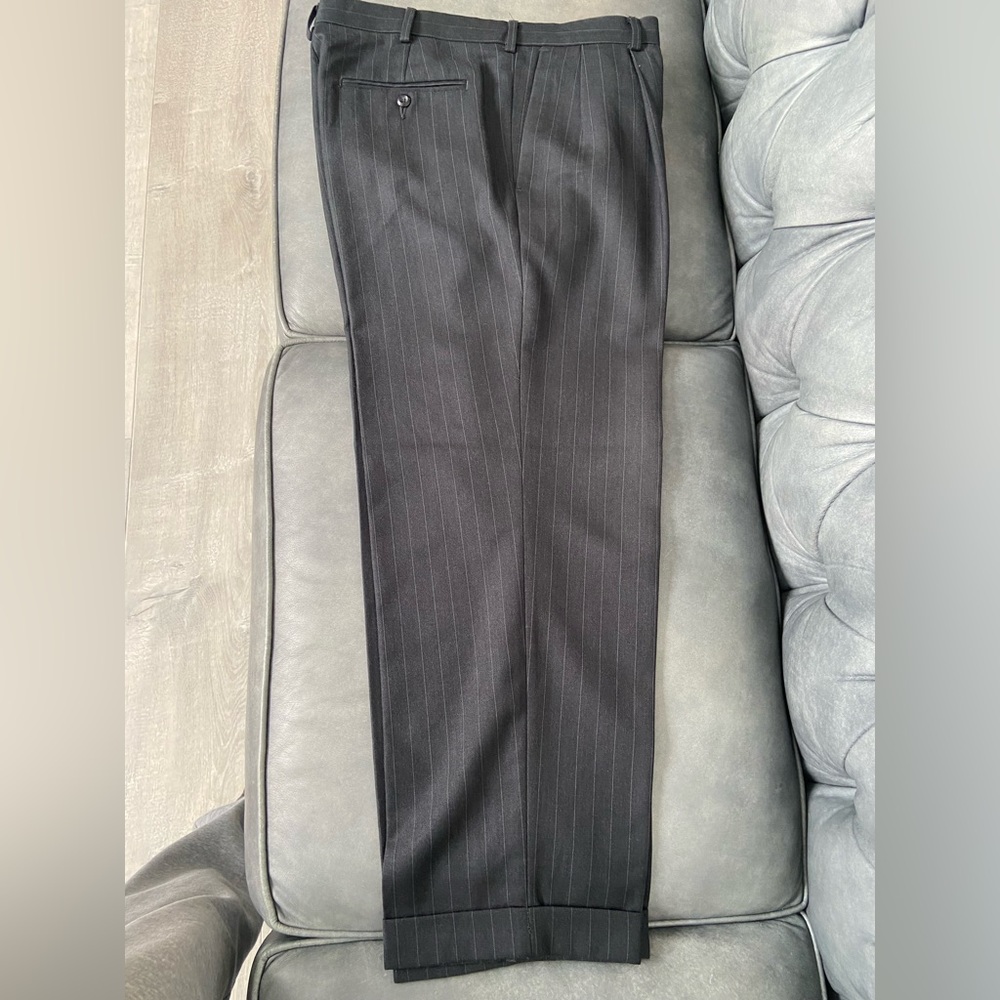 Dark Gray with silver pin striping make this pant classy!
